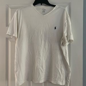 Men’s White Polo V-neck T. Shirt